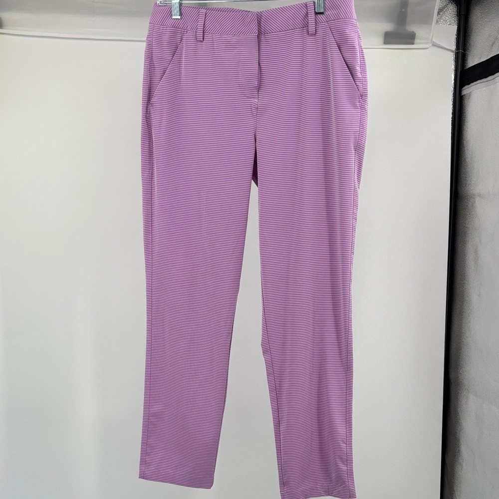 Puma Women's Purple Stripe Golf Pants, Size 8